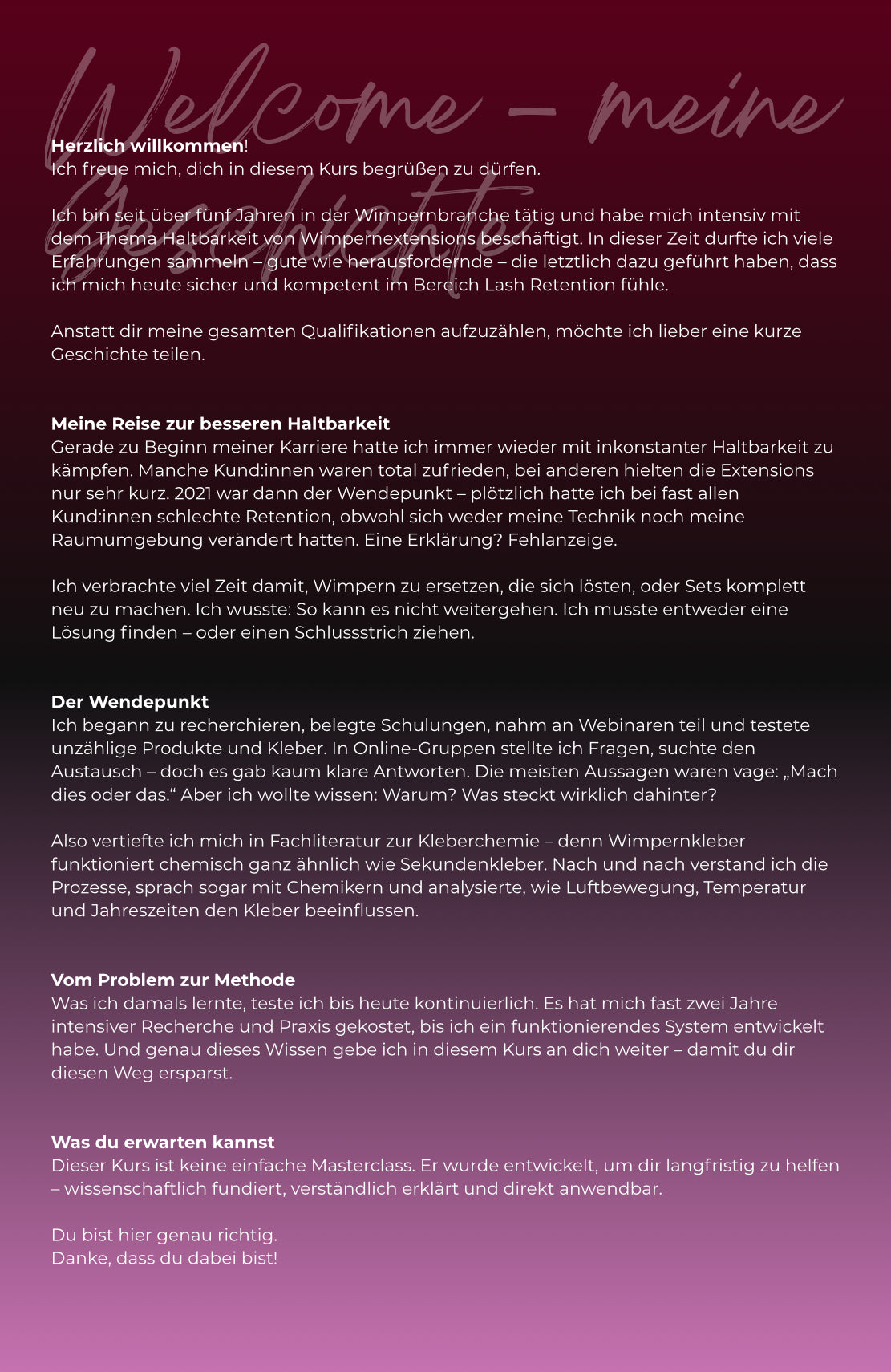 Haltbarkeits E-BOOK | Lashextensions