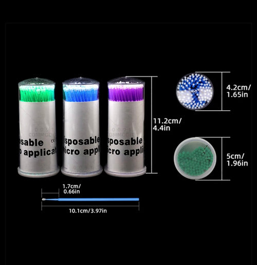 Microbrush Weiß – Microbürstchen für Wimpernverlängerung | 100, 300 & 500 Stück