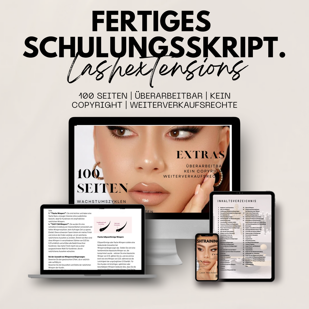 DEIN Schulungsheft | Lashextensions | 100 Seiten