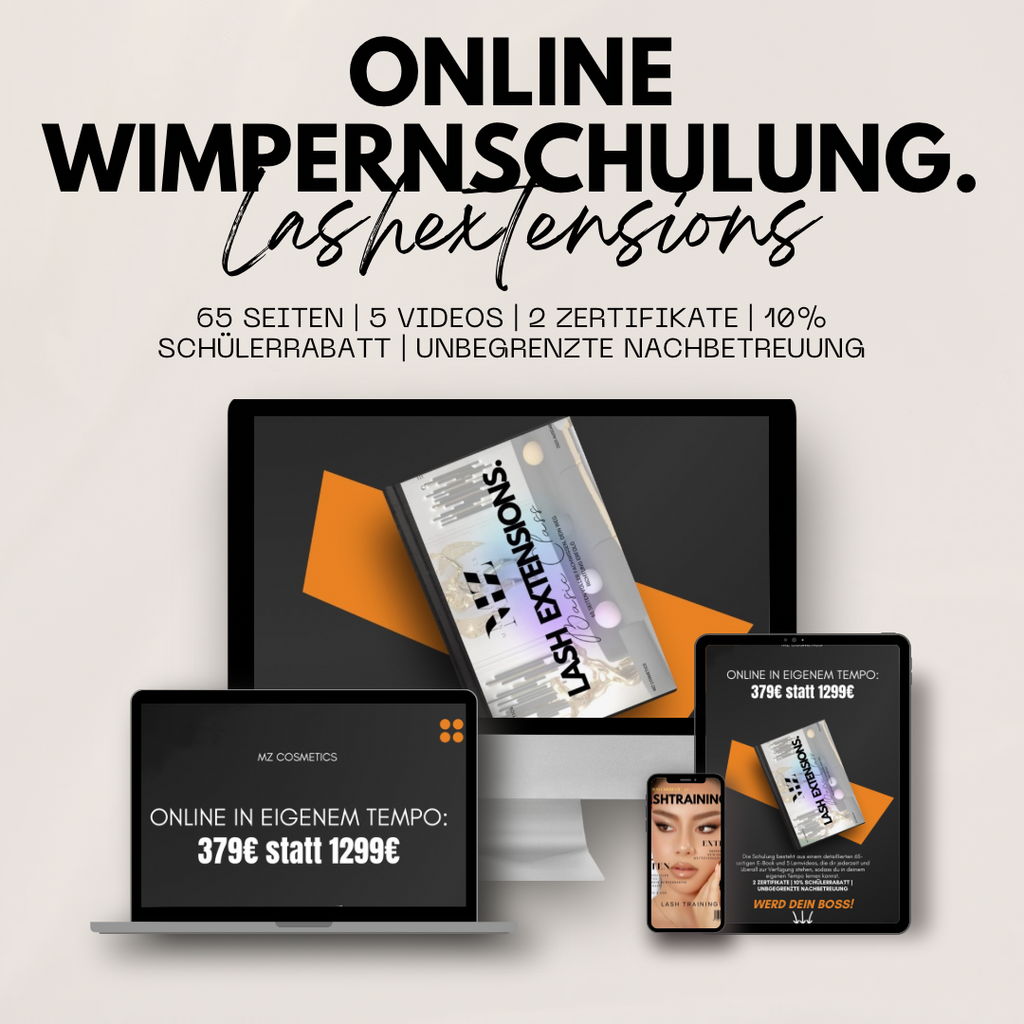 ONLINE Lashextensions Schulung | 1:1 | Volumen