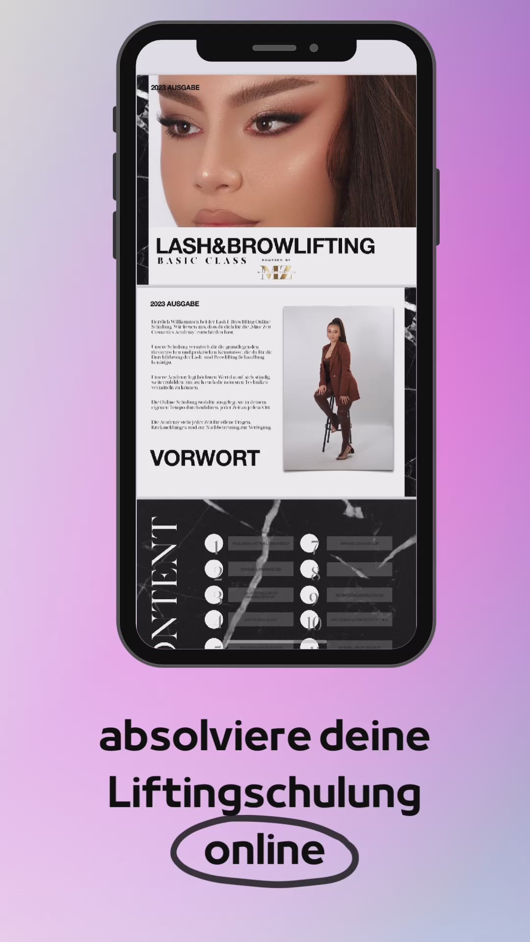 Online LASH-&BROWLIFTING Schulung