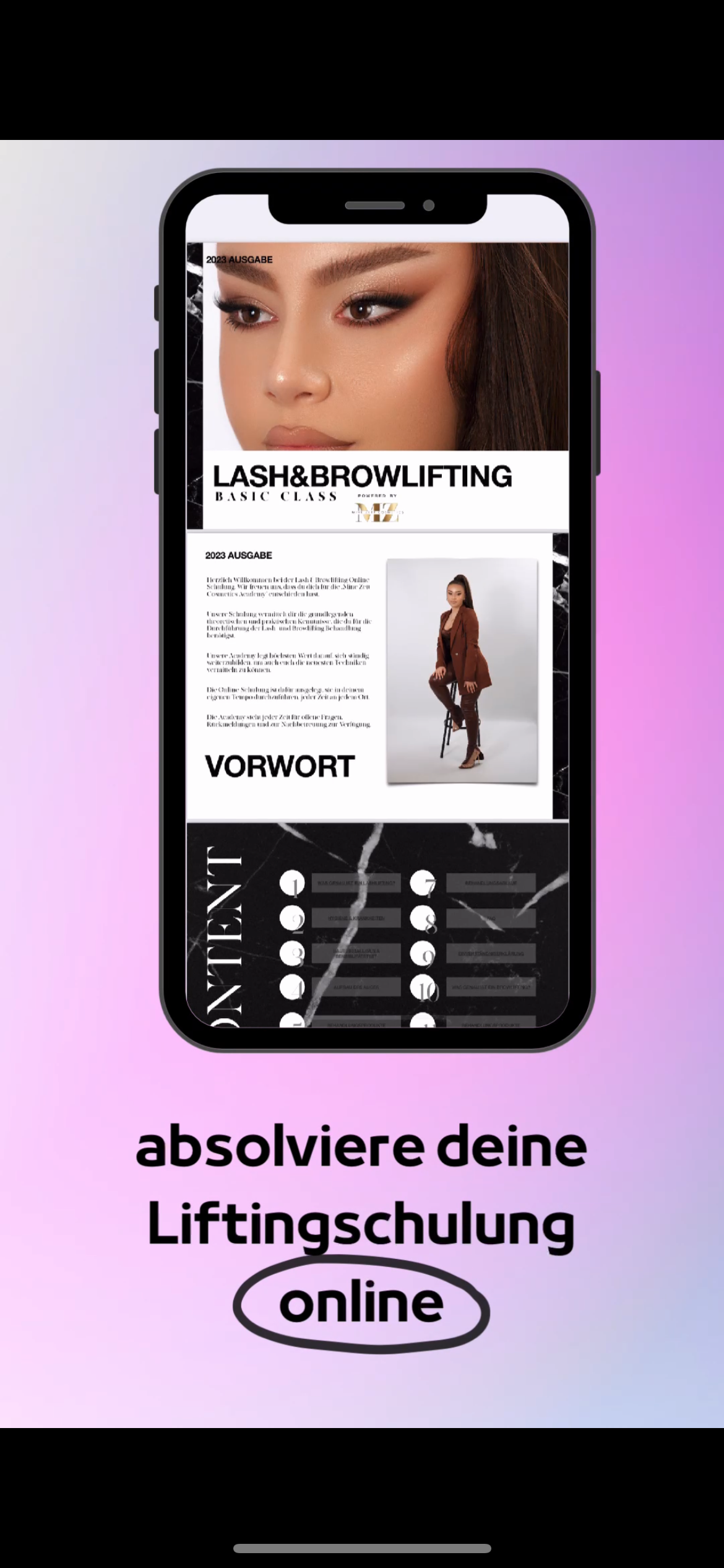 Online LASH-&BROWLIFTING Schulung